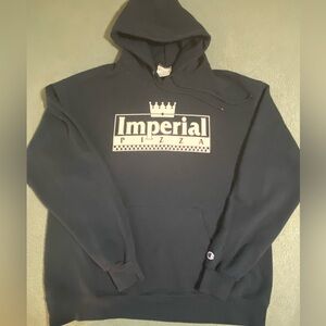 Imperial Pizza Buffalo NY Champion Sweatshirt Hoodie Blue XL